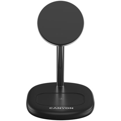 Ładowarka bezprzewodowa 15W Qi2 2w1 Canyon WCS-205 czarna