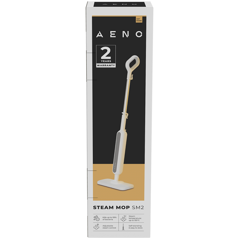 Steam Mop 1200W 3 Modes 130°C 275ml Self-standing Aeno SM2