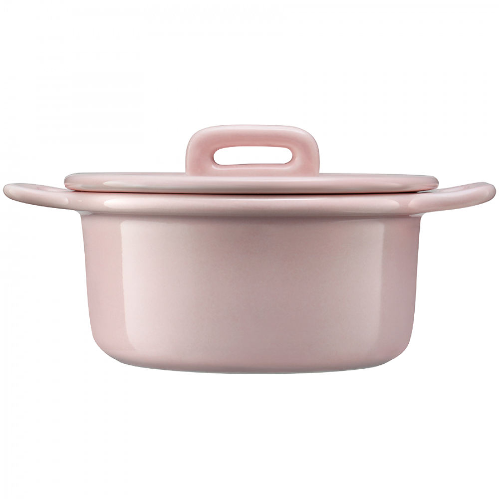 Ceramiczne naczynie z pokrywką Buydeem CT1002 240 ml do serwowania Różowe