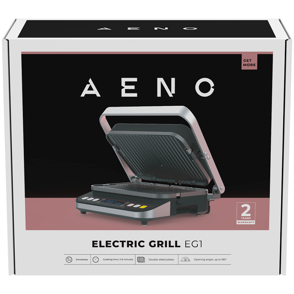 Grill elektryczny 2000W 3 tryby Timer 320x220 Aeno EG1 czarny