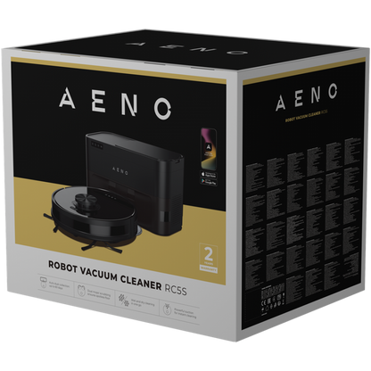 2-in-1 Saugroboter Aeno RC5S 4000Pa schwarz mit Kartierung
