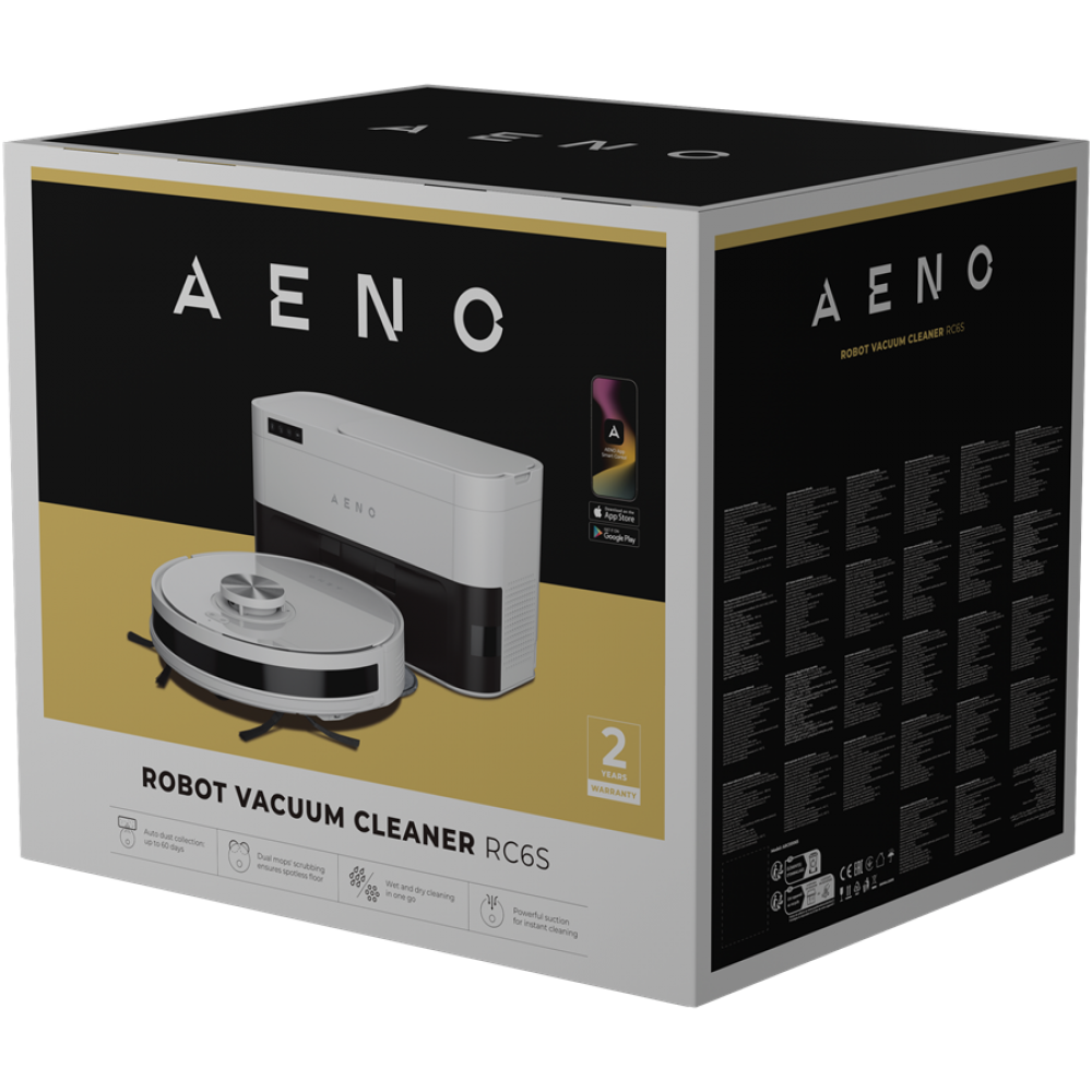 Aeno RC6S 2-in-1 Saugroboter 4000Pa mit Kartierung weiß