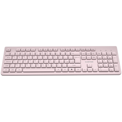 Cicha klawiatura bezprzewodowa 2.4GHz do pracy Canyon HKB-W01 beżowa
