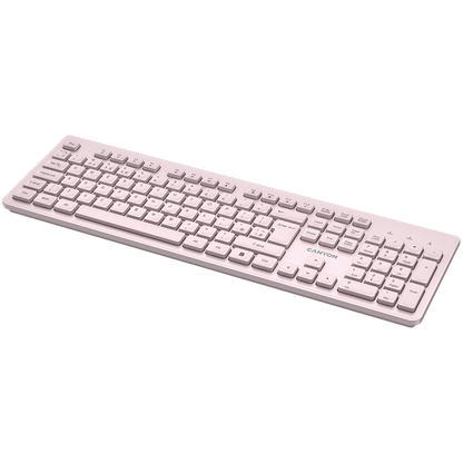 Cicha klawiatura bezprzewodowa 2.4GHz do pracy Canyon HKB-W01 beżowa