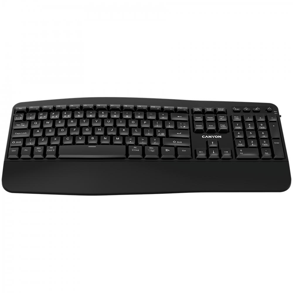 Klawiatura bezprzewodowa ergonomiczna Canyon HKB-W6 czarna