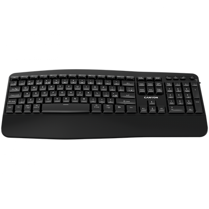 Klawiatura bezprzewodowa ergonomiczna Canyon HKB-W6 czarna