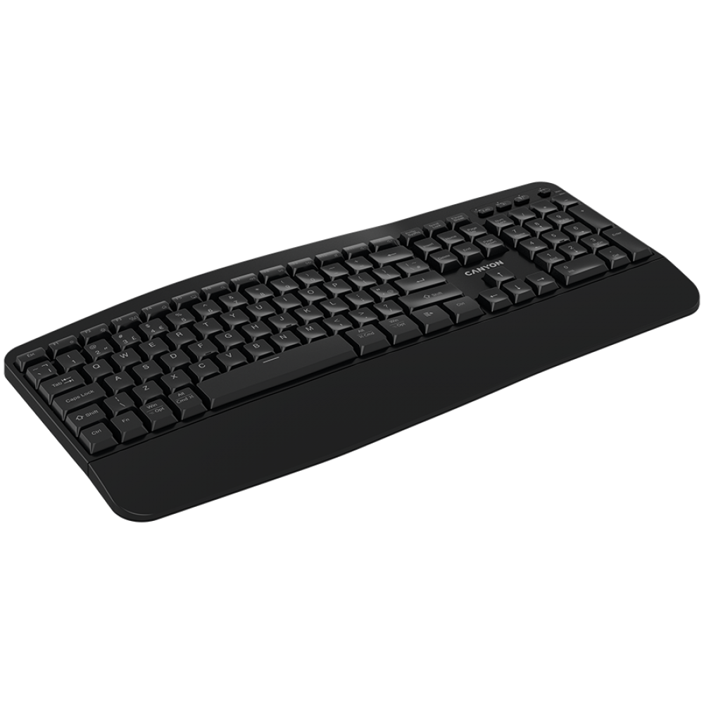 Klawiatura bezprzewodowa ergonomiczna Canyon HKB-W6 czarna