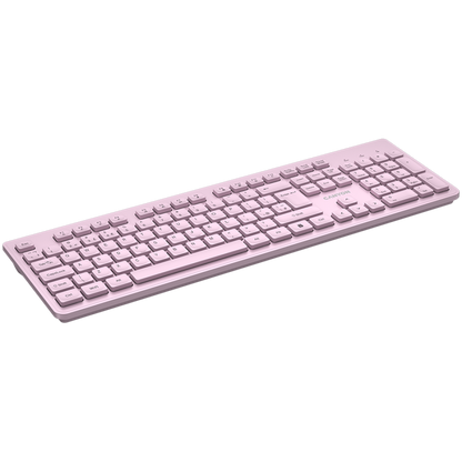 Cicha klawiatura bezprzewodowa 2.4GHz do pracy Canyon HKB-W01 różowa