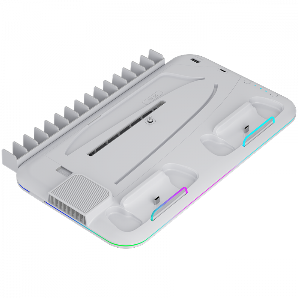 RGB-Kühlständer für PS5 Slim 2in1 Canyon CS-51 weiß