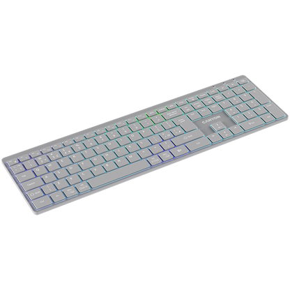 Klawiatura bezprzewodowa RGB 2 tryby Canyon HKB-W11 szara
