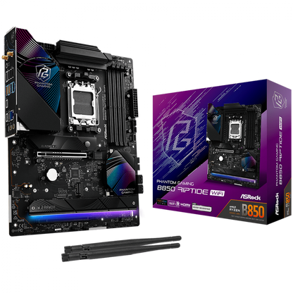 ASROCK B850 Riptide WiFi AM5 ATX Mainboard 256 GB DDR5 8000 MHz
