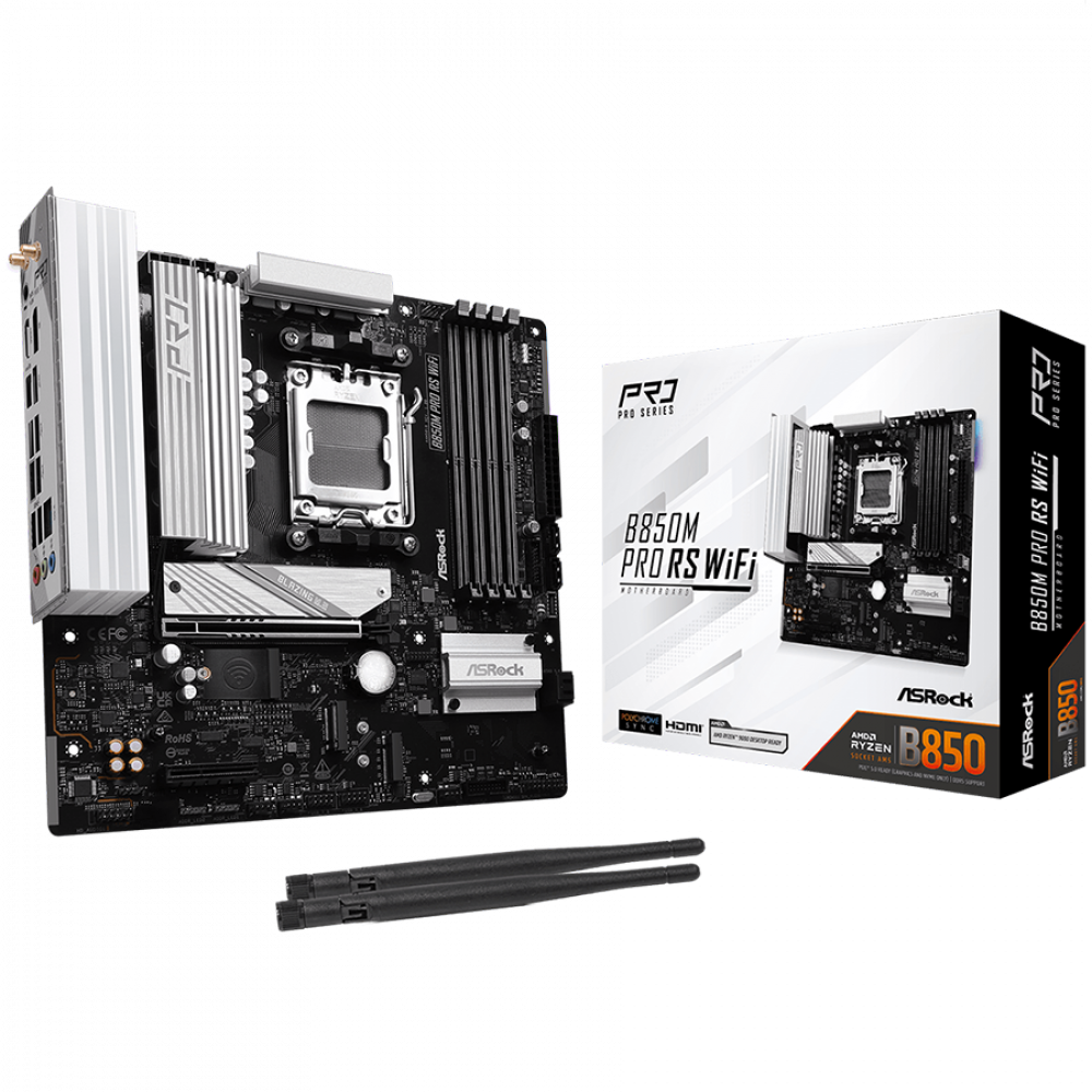 ASROCK B850M Pro RS WiFi Micro ATX DDR5 8000 MHz Mainboard