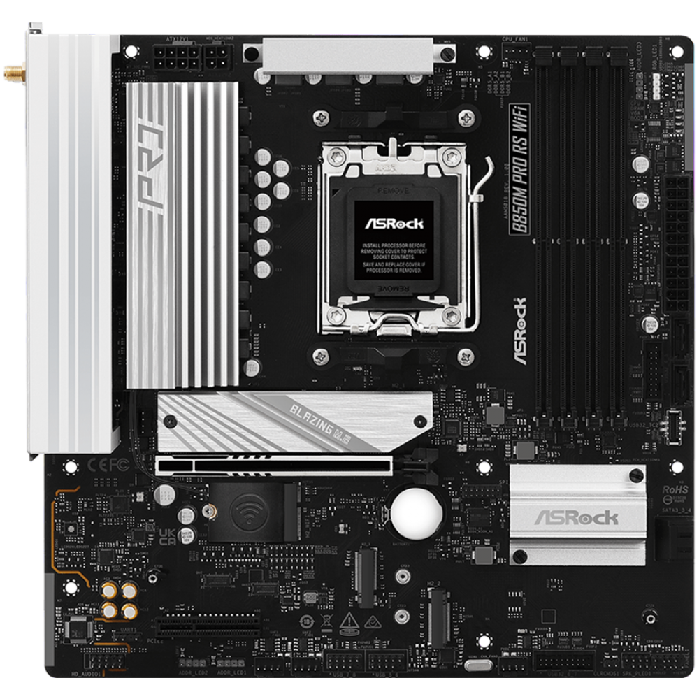 ASROCK B850M Pro RS WiFi Micro ATX DDR5 8000 MHz Mainboard