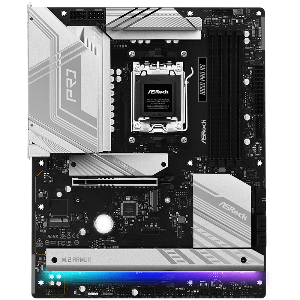 ASROCK B850 Pro RS Mainboard Socket AM5 DDR5 8000 MHz ATX