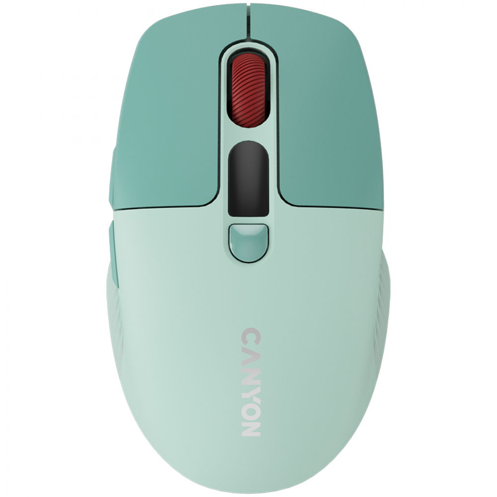Kabellose, leise Maus mit zwei Modi und LCD Canyon MW-26 grün