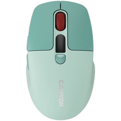 Kabellose, leise Maus mit zwei Modi und LCD Canyon MW-26 grün