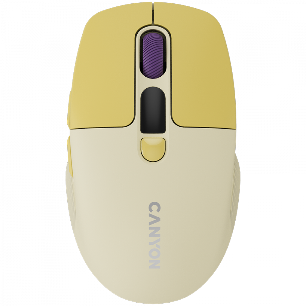 Canyon MW 26 kabellose Maus leise zwei Modi LCD gelb