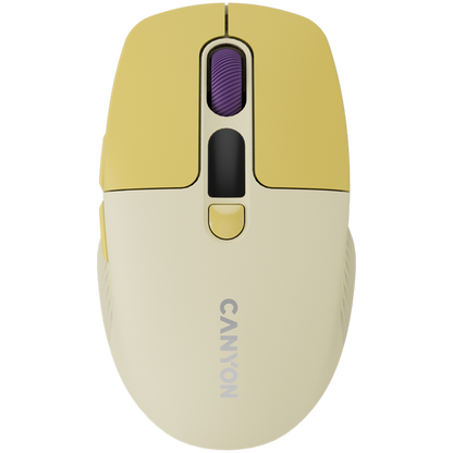 Canyon MW 26 kabellose Maus leise zwei Modi LCD gelb