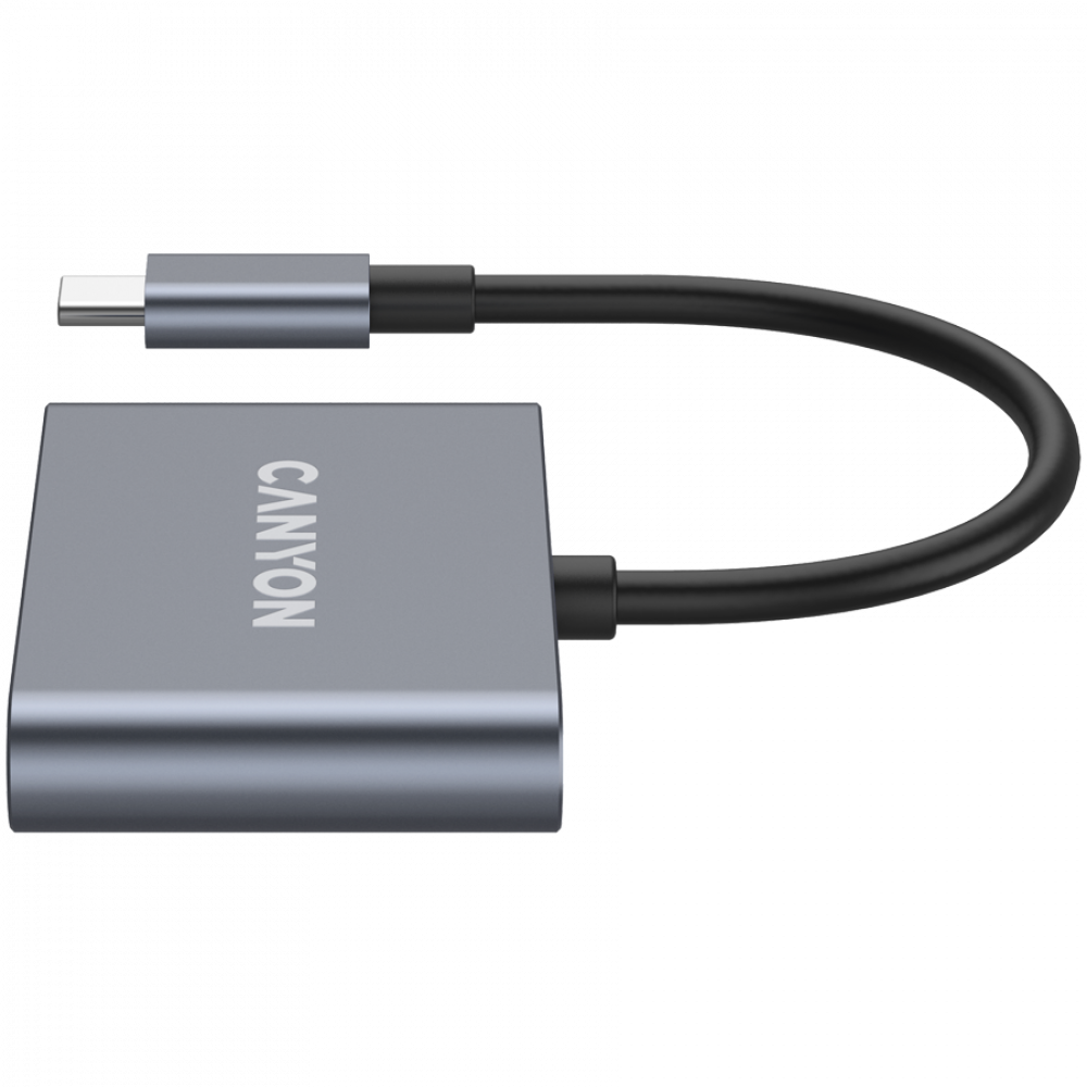 Hub 3 w 1 USB-C przenośny Canyon DS-3 ciemnoszary
