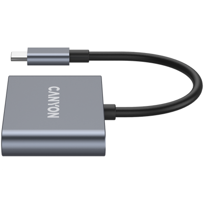 Hub 3 w 1 USB-C przenośny Canyon DS-3 ciemnoszary