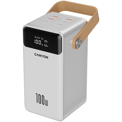 Powerbank 60000 mAh PD 100W Aluminium Canyon OnPower 610 Weiß
