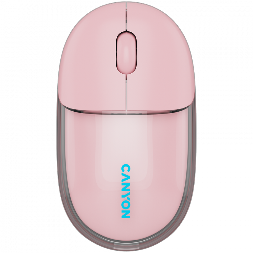 Mysz bezprzewodowa BT/2.4GHz cicha USB-C Canyon 24 różowa