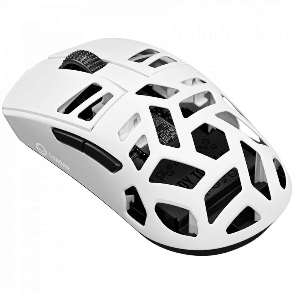 Kabellose Gaming-Maus Lorgar MSE90W weiß aus Magnesiumlegierung