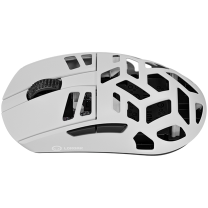 Kabellose Gaming-Maus Lorgar MSE90W weiß aus Magnesiumlegierung