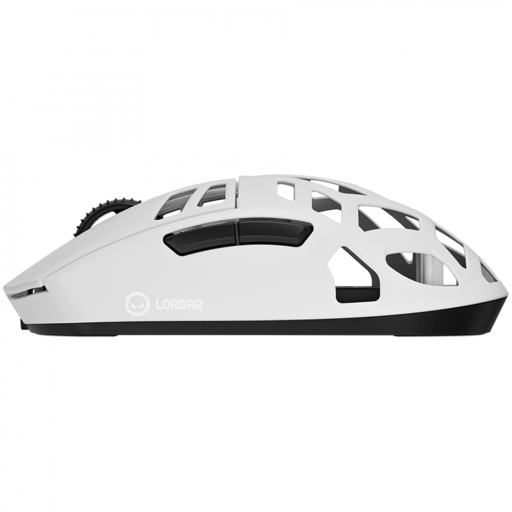 Kabellose Gaming-Maus Lorgar MSE90W weiß aus Magnesiumlegierung