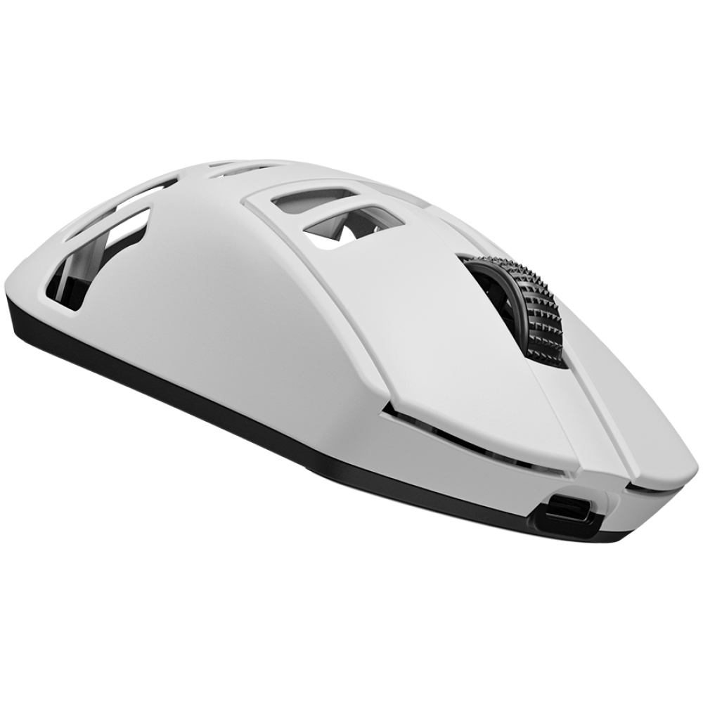 Kabellose Gaming-Maus Lorgar MSE90W weiß aus Magnesiumlegierung