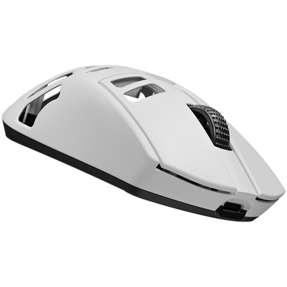 Kabellose Gaming-Maus Lorgar MSE90W weiß aus Magnesiumlegierung