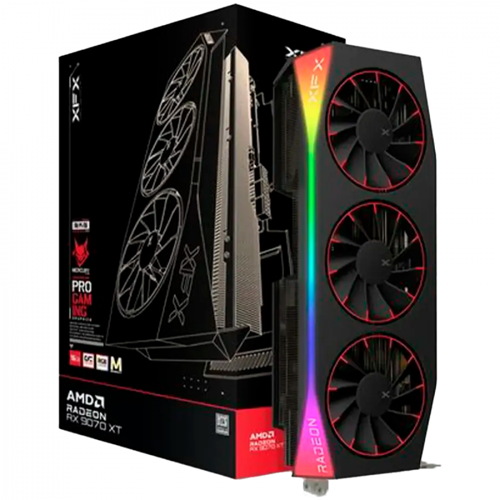 Karta graficzna XFX Mercury AMD Radeon RX 9070XT 16 GB GDDR6 RGB