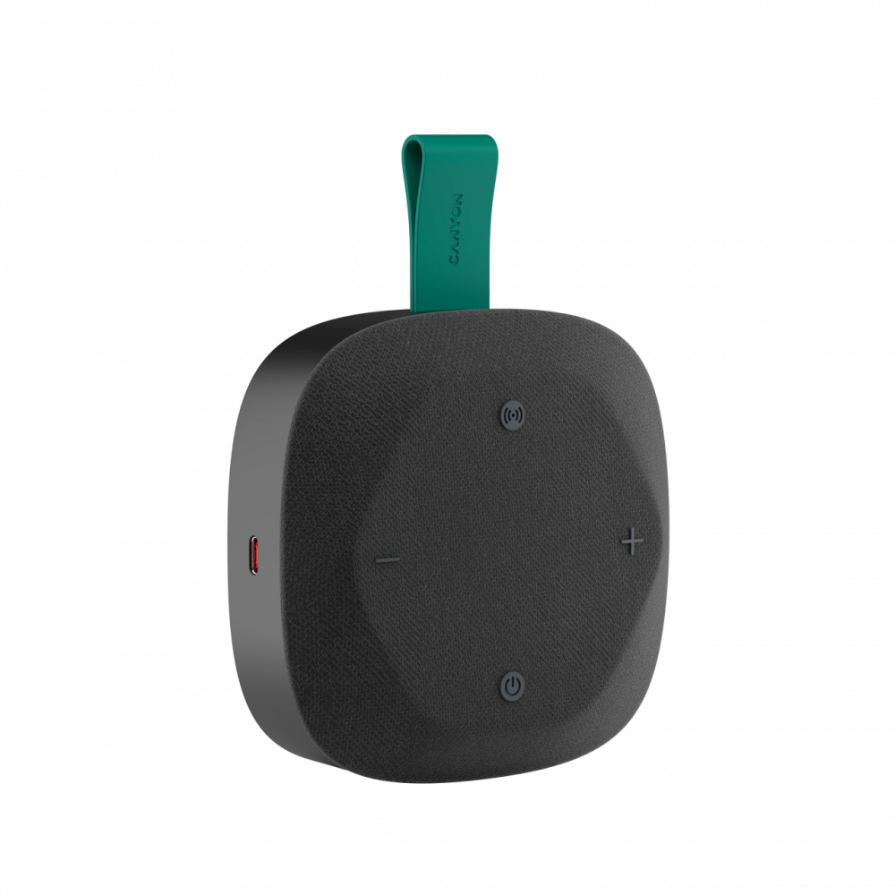Głośnik Bluetooth 8W IPX5 przenośny Canyon Hexagon 10 czarno-zielony