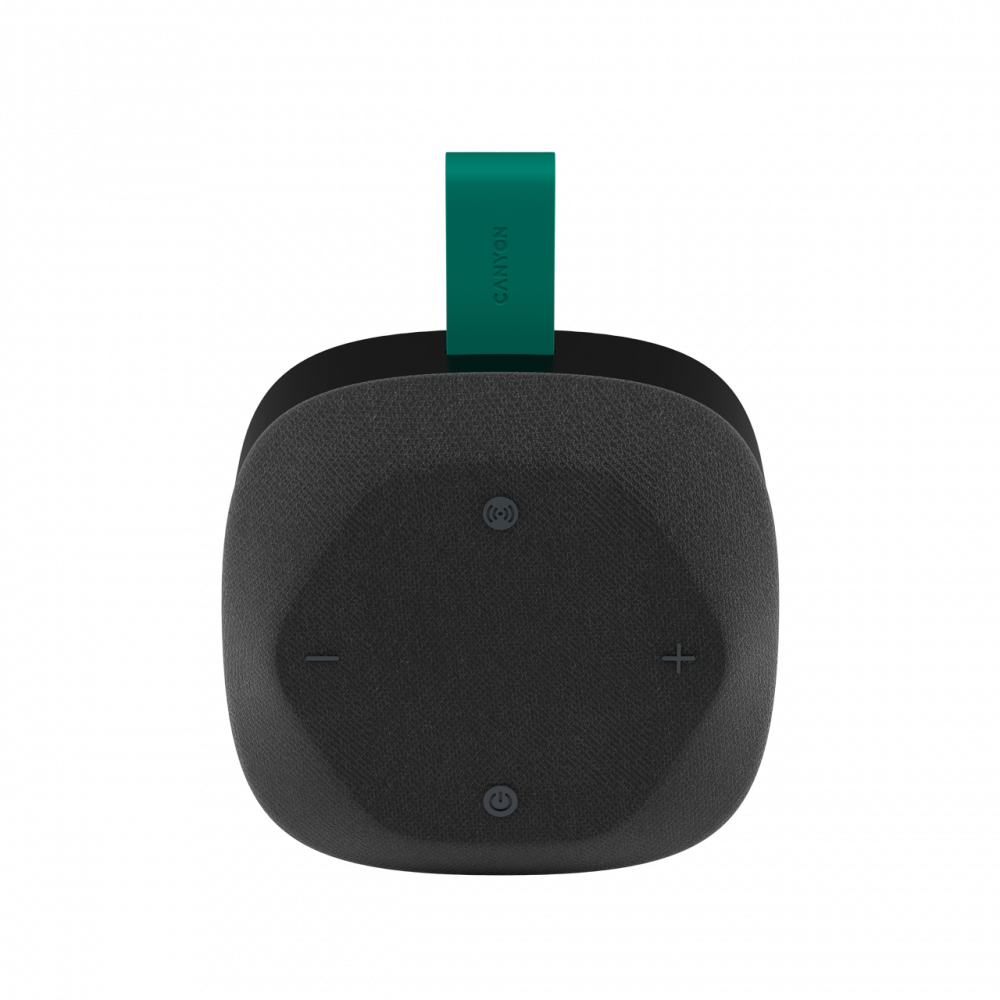 Głośnik Bluetooth 8W IPX5 przenośny Canyon Hexagon 10 czarno-zielony