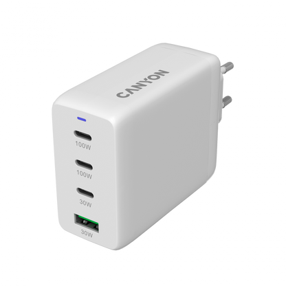 Canyon CU100ACC 100W GaN Wall Charger 3xPD 1xQC EU White