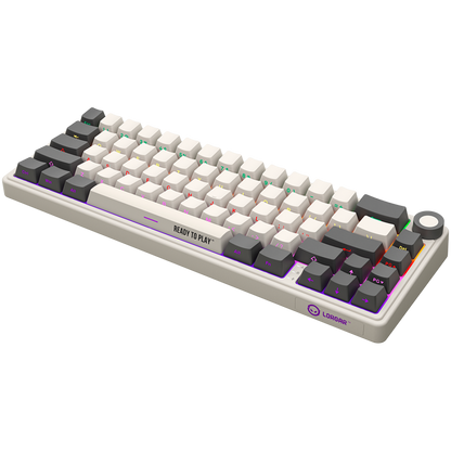 Klawiatura bezprzewodowa 65% mechaniczna Lorgar Pro beżowa