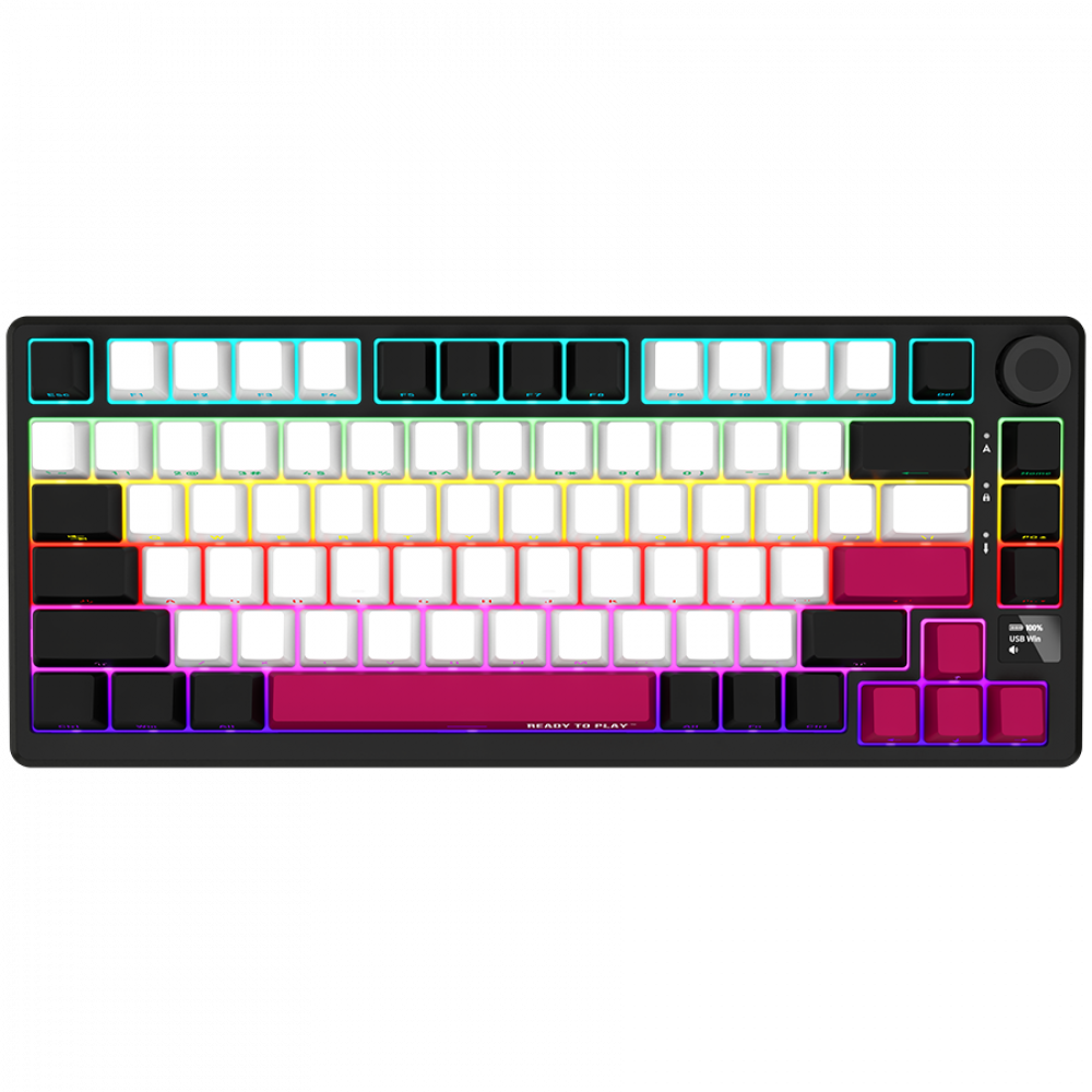 Gaming-Tastatur mechanisch 75% Lorgar EN schwarz kabellos