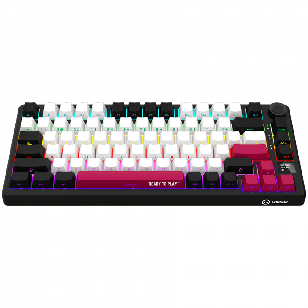 Gaming-Tastatur mechanisch 75% Lorgar EN schwarz kabellos