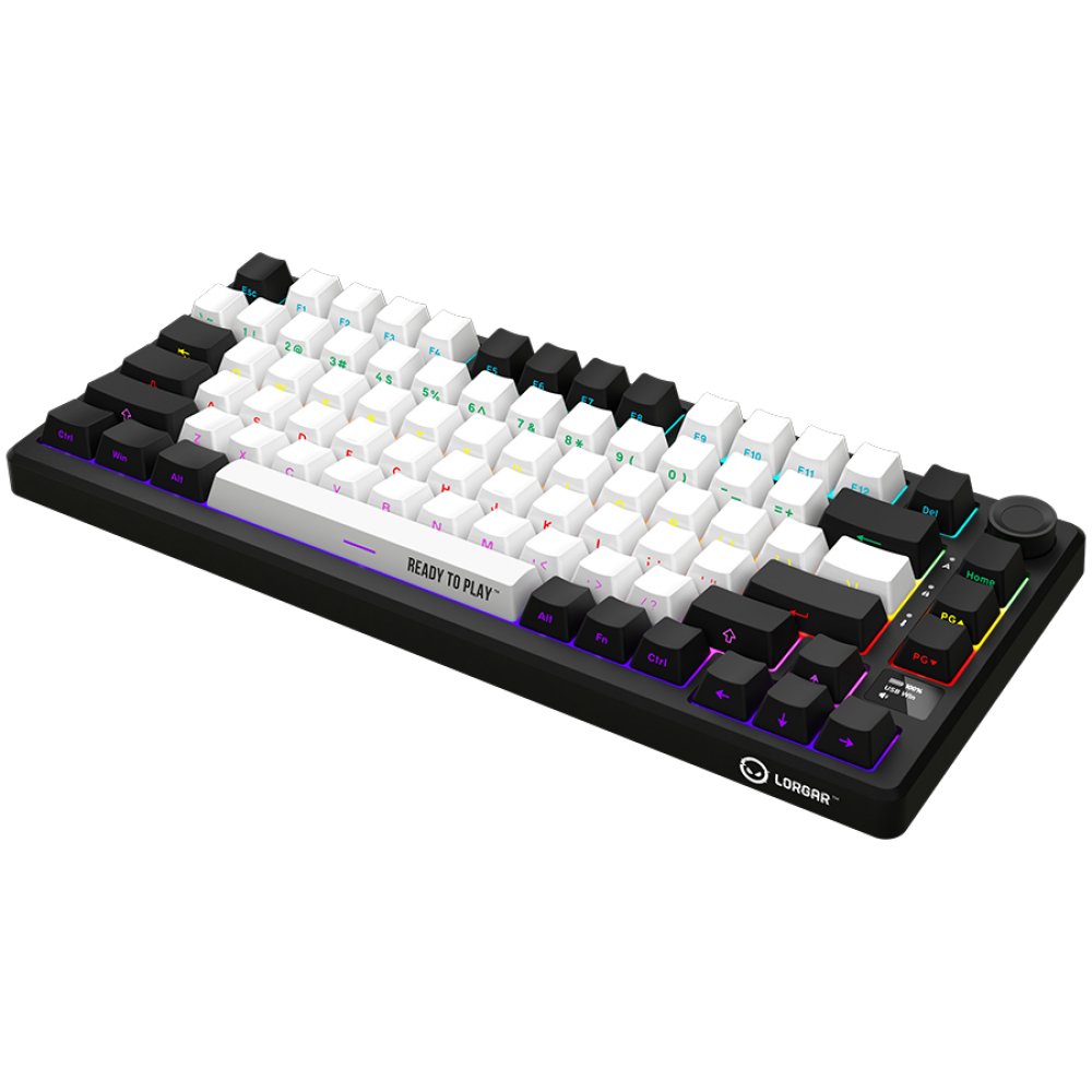 Gaming-Tastatur mechanisch 75% Lorgar EN schwarz kabellos
