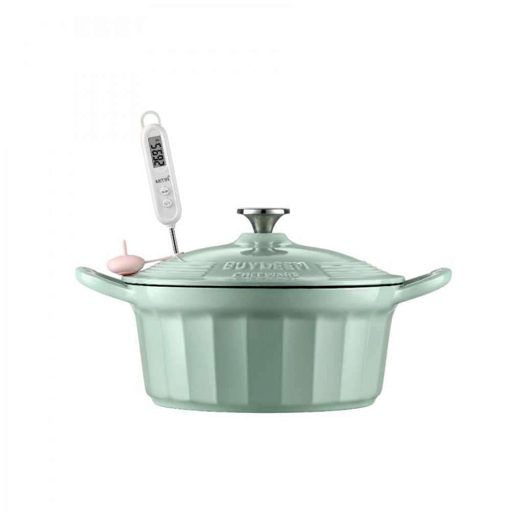 Emaliowane naczynie żeliwne Buydeem CP551 3,9l Pastelowe Zielone
