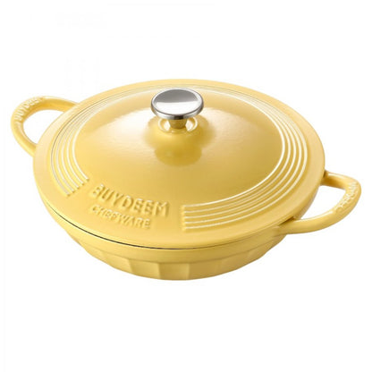 Naczynie żeliwne Buydeem CP581 emaliowane 3,3l Pastelowe Żółte