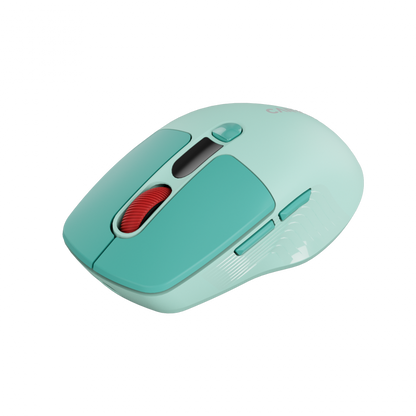 Kabellose, leise Maus mit zwei Modi und LCD Canyon MW-26 grün
