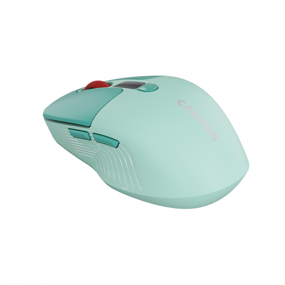 Kabellose, leise Maus mit zwei Modi und LCD Canyon MW-26 grün