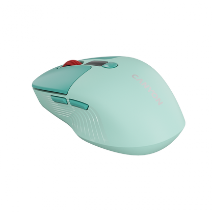 Kabellose, leise Maus mit zwei Modi und LCD Canyon MW-26 grün