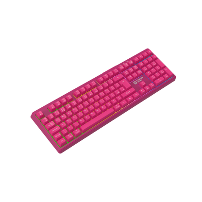Klawiatura gamingowa 2.4G + Bluetooth RGB 105 klawiszy Canyon Fortnax różowa