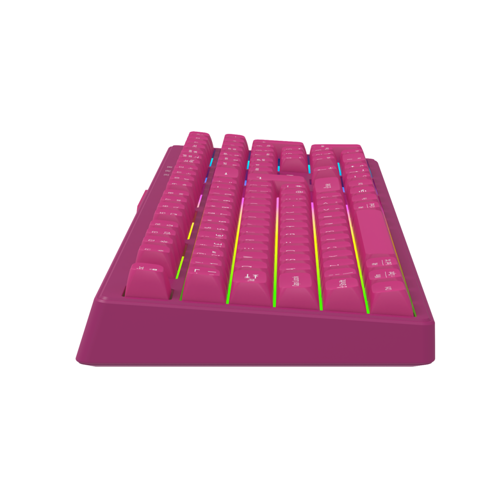 Klawiatura gamingowa 2.4G + Bluetooth RGB 105 klawiszy Canyon Fortnax różowa