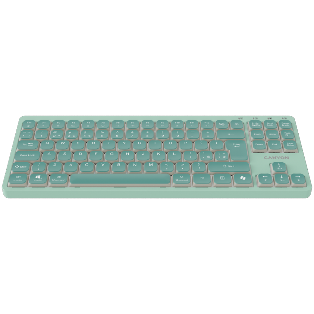 CANYON OnType 10 Klawiatura Niskoprofilowa EN Przewodowa Zielona