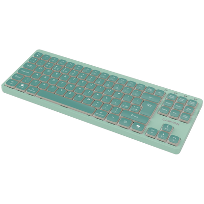 CANYON OnType 10 Klawiatura Niskoprofilowa EN Przewodowa Zielona