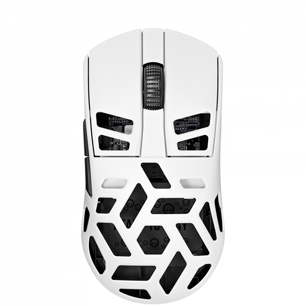 Kabellose Gaming-Maus Lorgar MSE90W weiß aus Magnesiumlegierung
