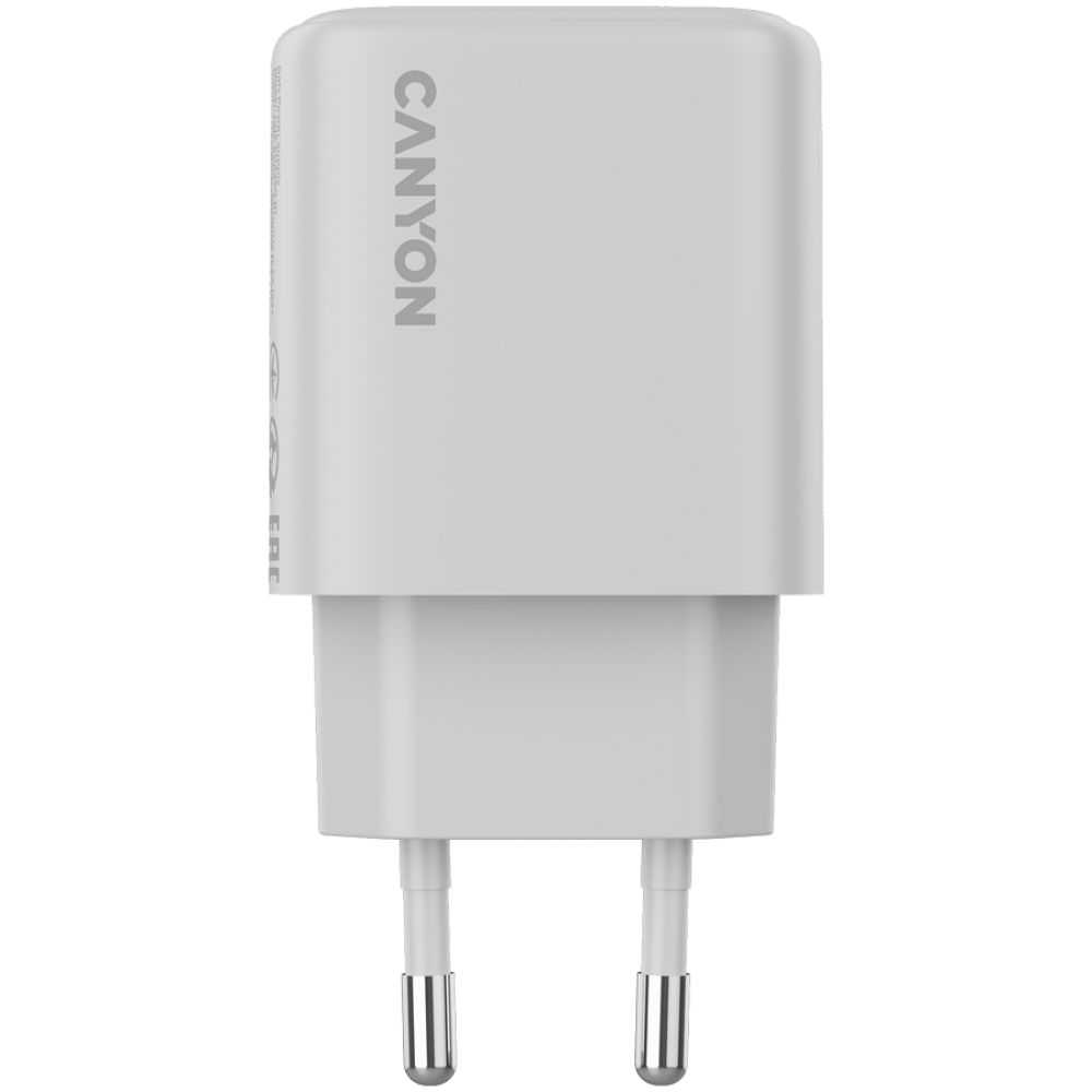 Ładowarka sieciowa 25W 1xPD EU Canyon OnCharge 250 biała